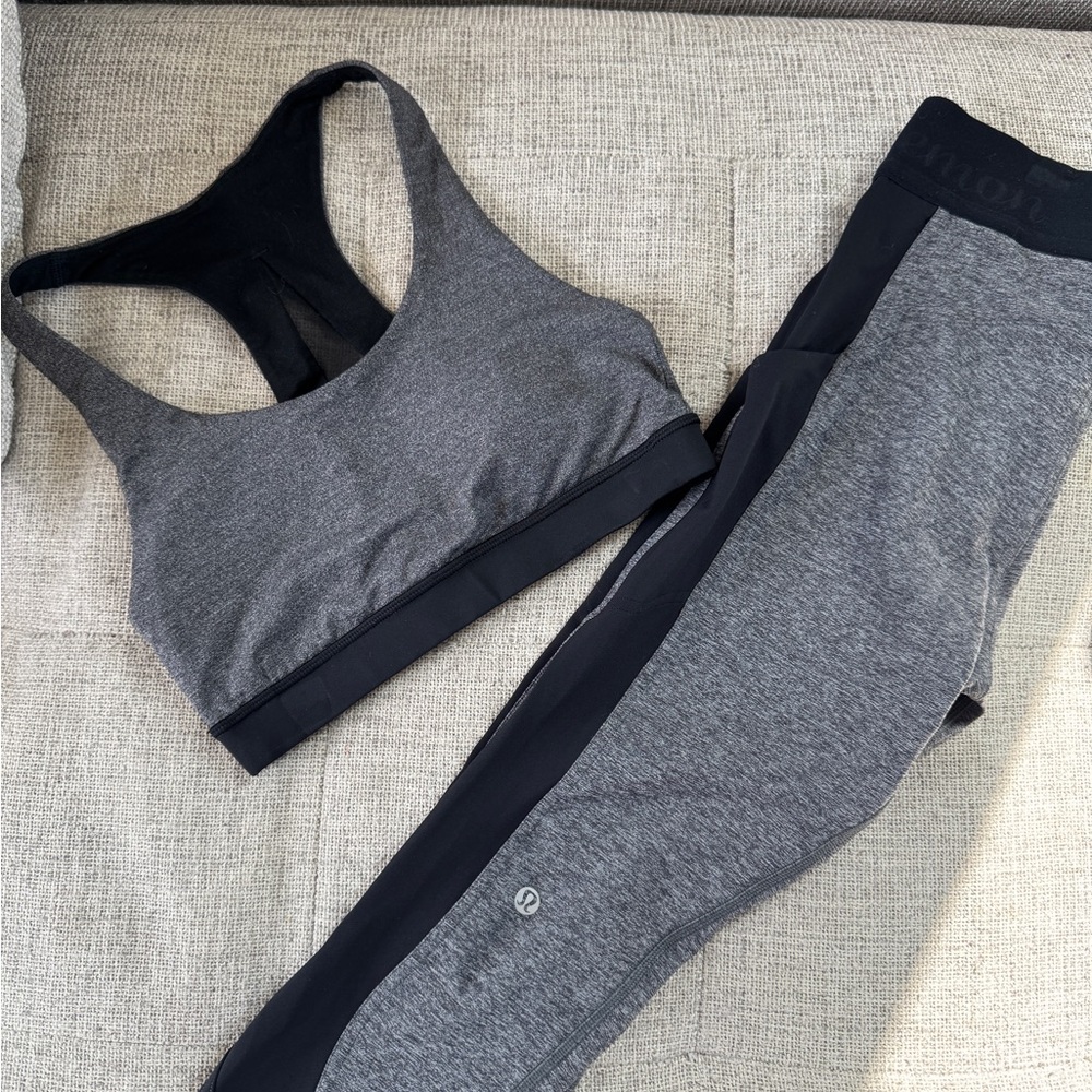 Lululemon Invigorate Sports Bra and Box it Out Leggings Set